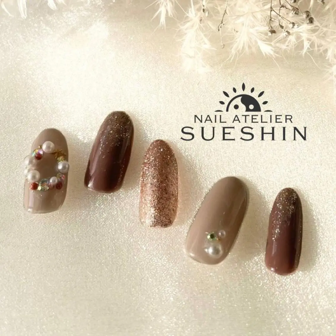 ネイル 冬ネイル クリスマス ハンドネイル S ueshinのネイルデザイン