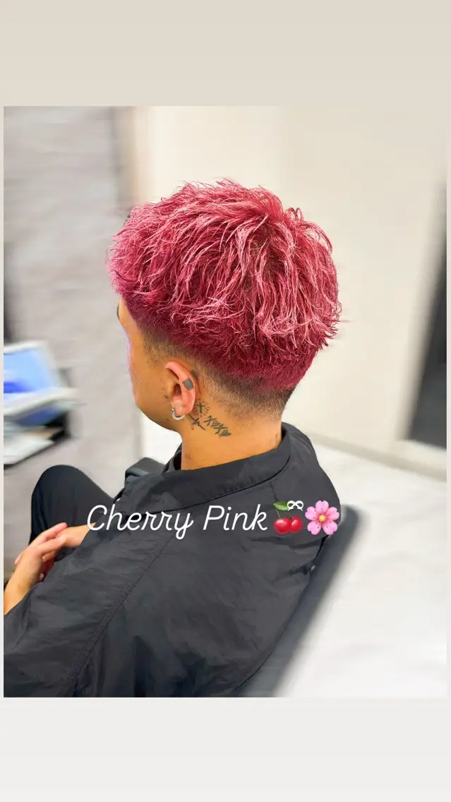 ショート カラー メンズ ヘアカラー 🫧ハイトーン 🌈透明感☘️らいのヘアスタイル