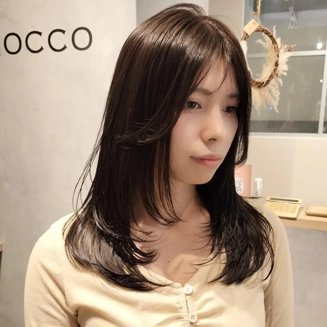 カラー セミロング 透明感カラー🫧HI NAKO/ROCCOのヘアスタイル