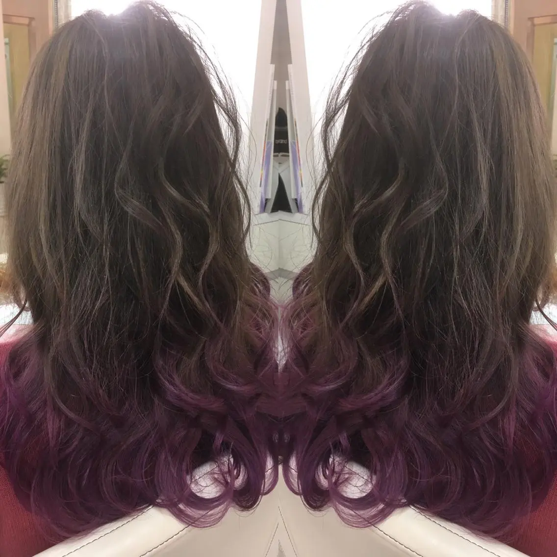 セミロング ロング カラー 髪質改善 中川　翔のヘアスタイル
