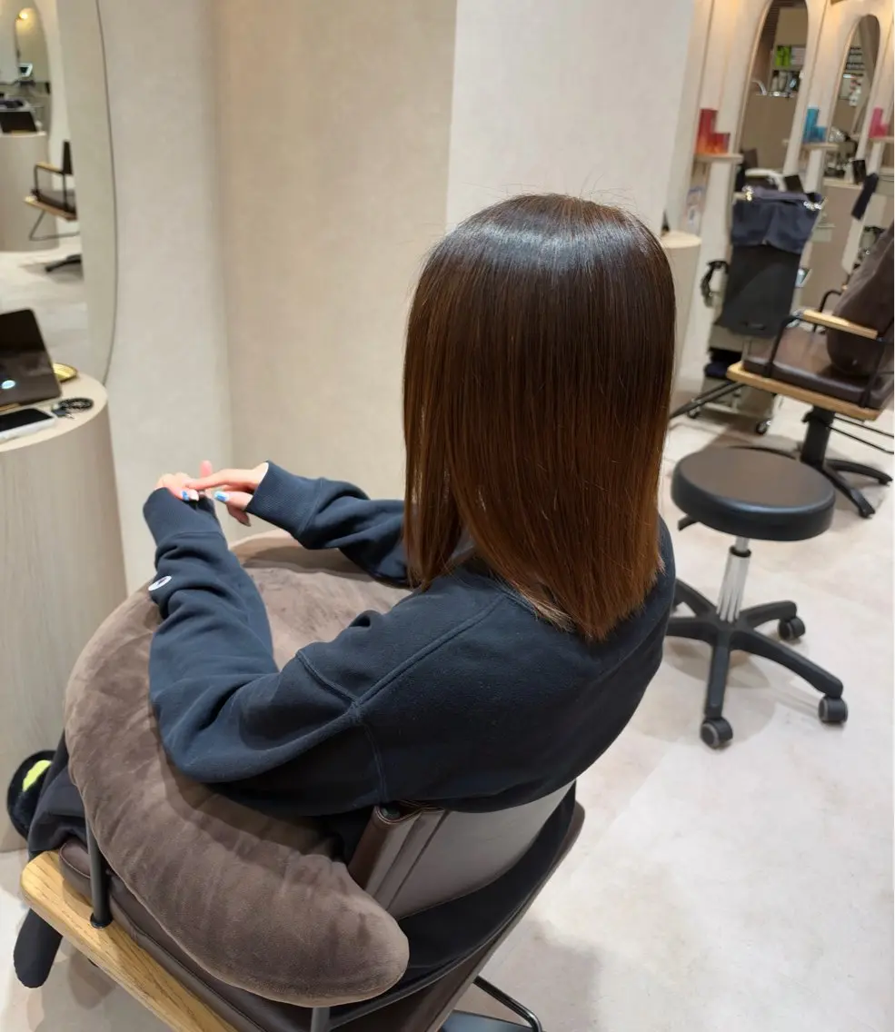 ミディアム カラー 【yuni】 久玲愛のヘアスタイル