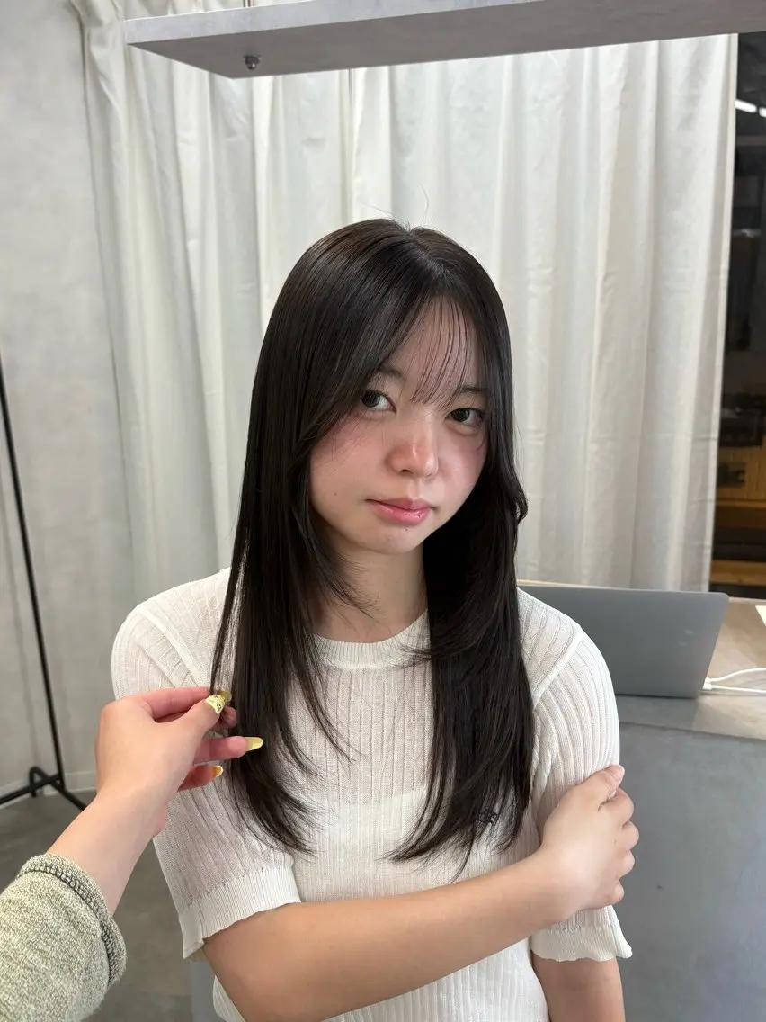 セミロング カット 縮毛矯正 LIV My【マイ】 髪質改善/箕面のヘアスタイル