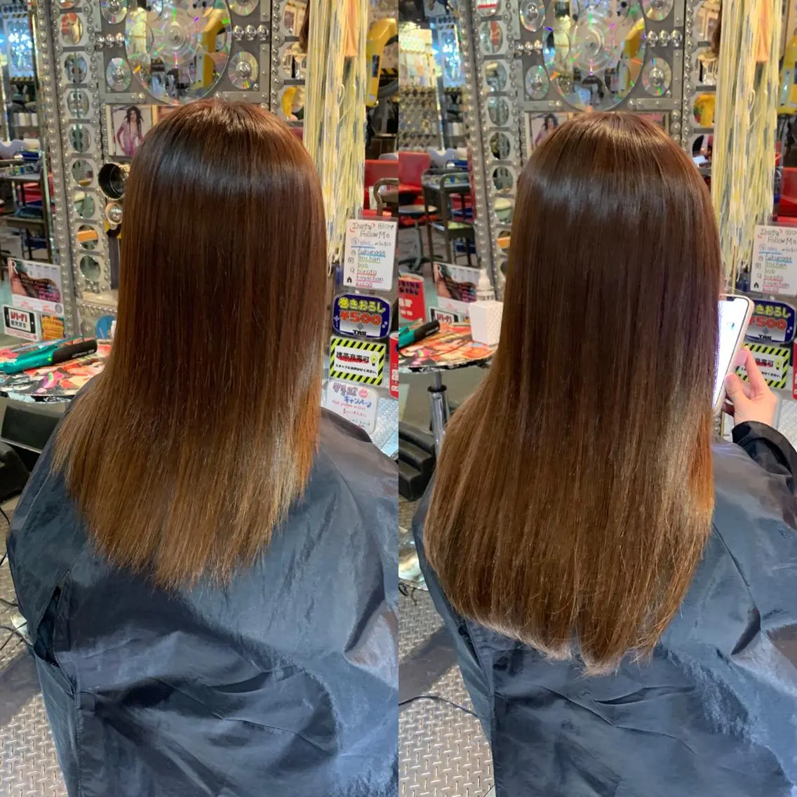セミロング カラー ヘアアレンジ エクステ トリートメント 🌈派手髪エクステ ブレイズ🌈ひろとのヘアスタイル