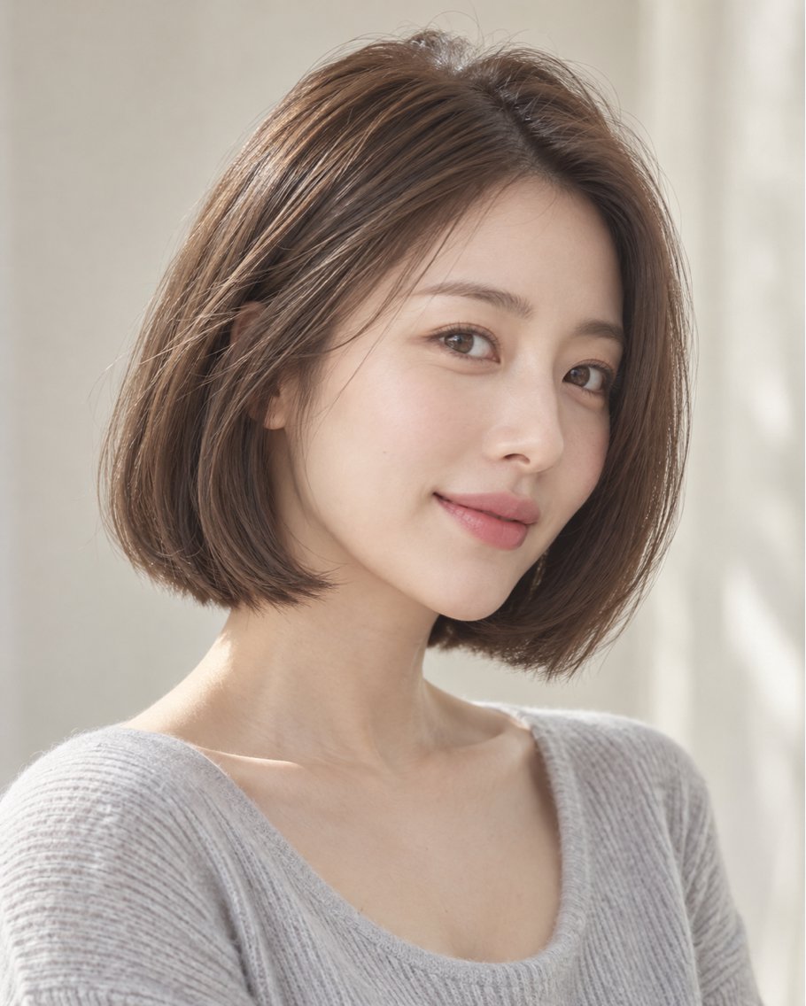 ショート カラー 切りっぱなしボブ ワンレンボブ ボブ ボブカット 募集中/村上廉のヘアスタイル