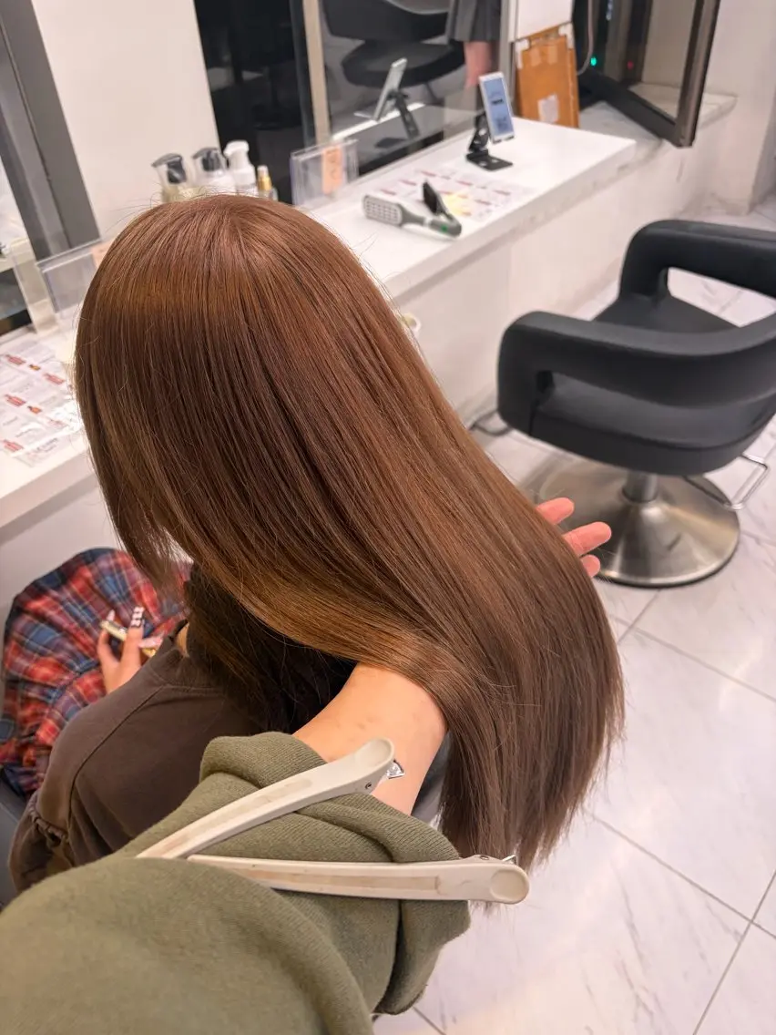 ロング カラー ヘアカラー 🥨縮毛矯正/髪質改 善/透明感カラー🥨のヘアスタイル
