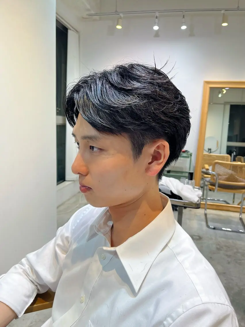 ショート メンズ カット センターパート職人 柏/メンズ/ ハルキのヘアスタイル
