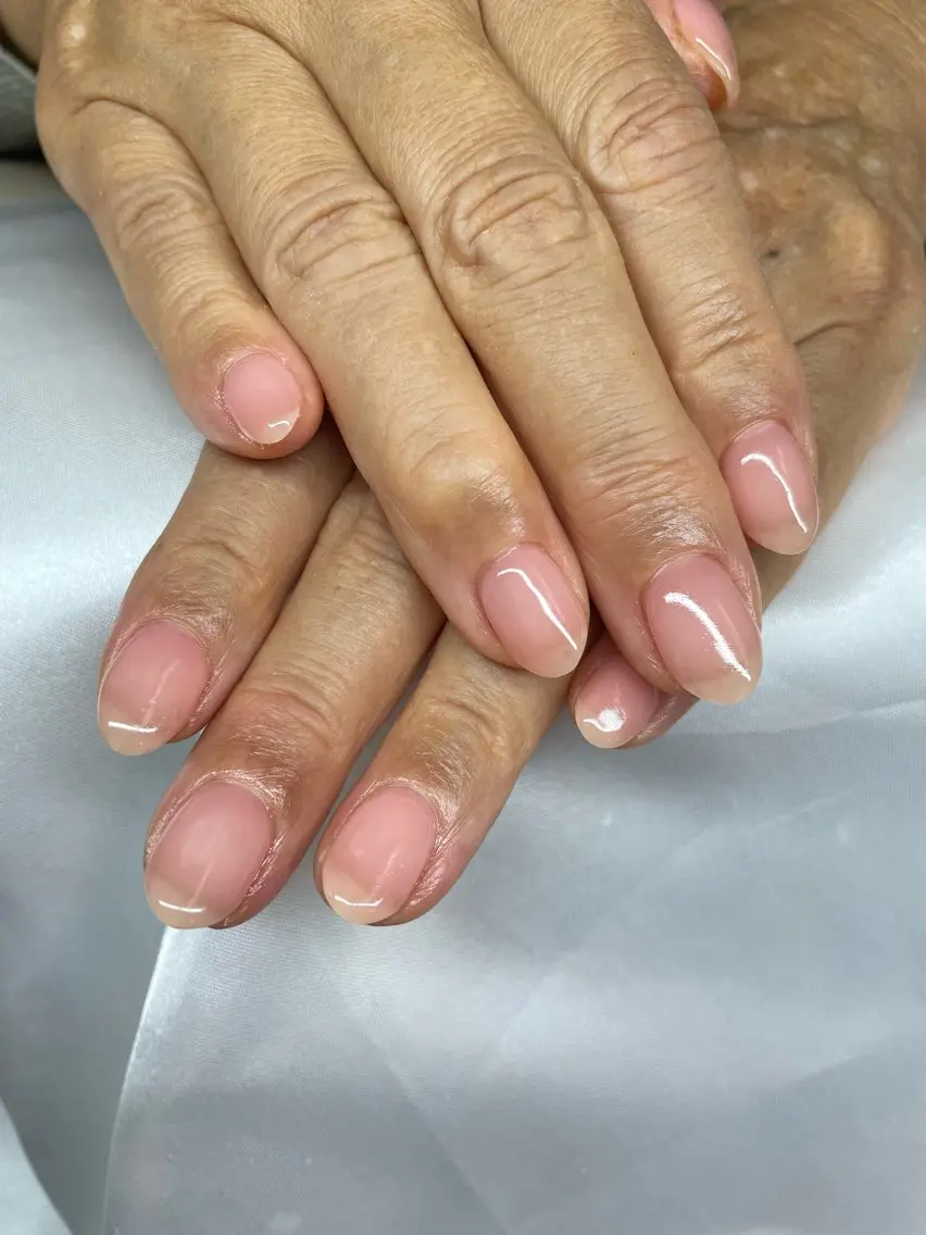ネイル クリアネイル ピンク ハンドネイル Mynail プライベートサロンのネイルデザイン