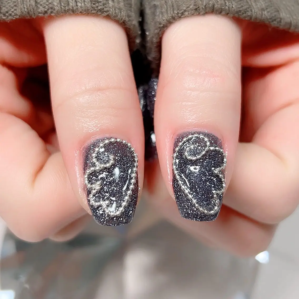 ネイル フラッシュネイル ラメ(グリッター) ハンドネイル Cute Tips nailのネイルデザイン