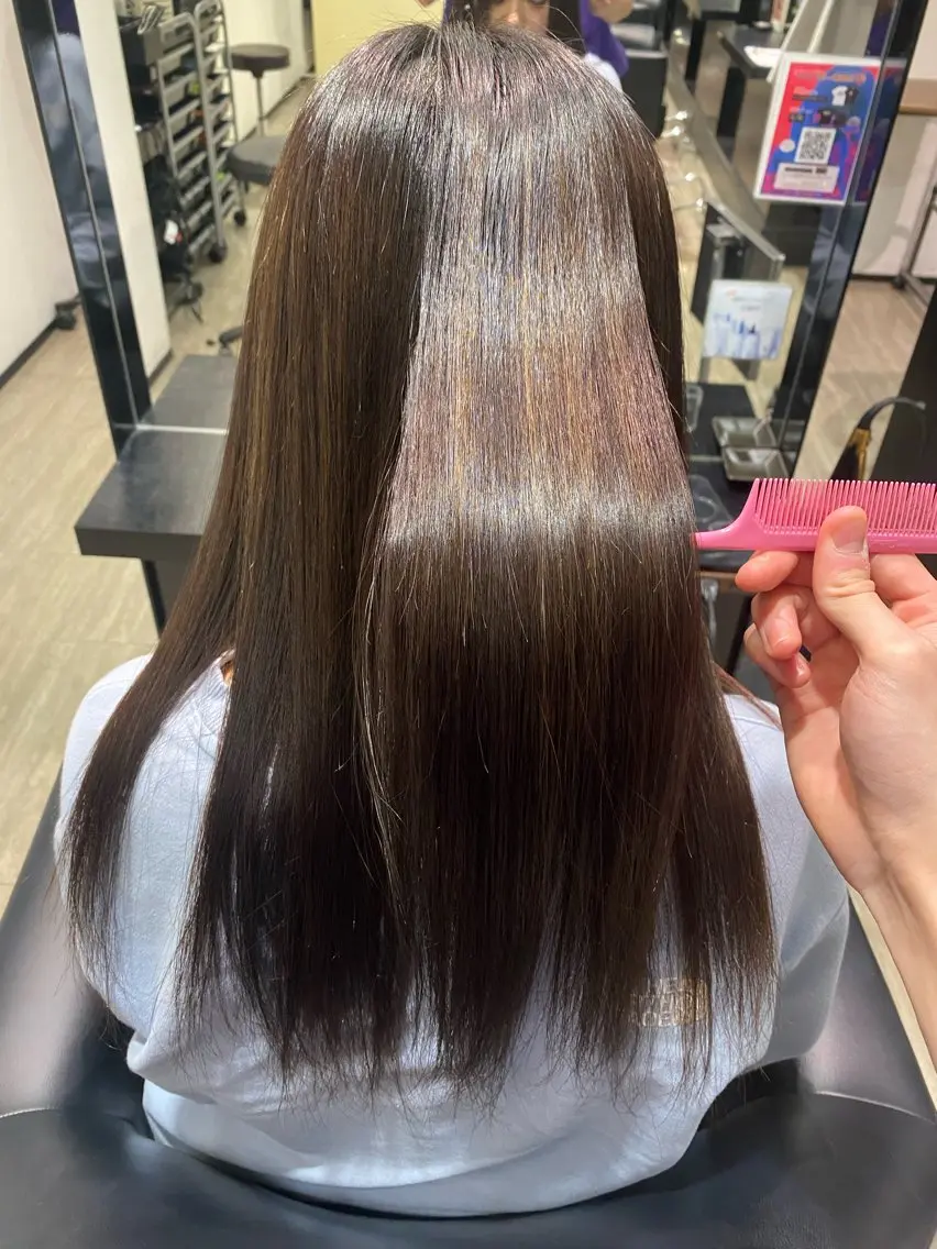 ロング 縮毛矯正 縮毛矯正 水野 聖哉のヘアスタイル