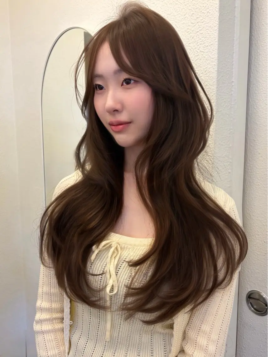 ロング ロングレイヤー ハッシュカット レイヤーカット ロング 髙杉 心のヘアスタイル