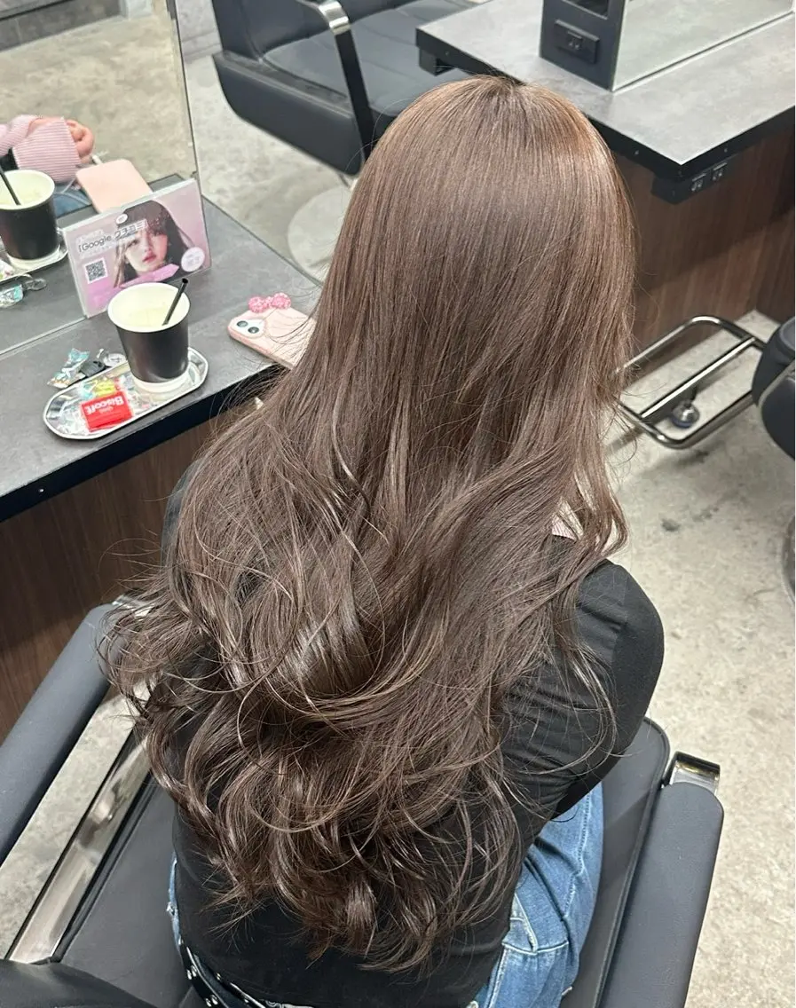 ロング カラー オキ コウタのヘアスタイル