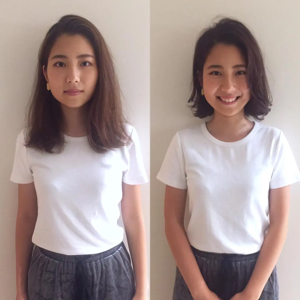 ミディアム カラー カット トリートメント YUSUKE レイヤーカットカラーのヘアスタイル
