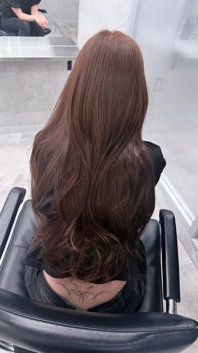 ロング ヘアカラー ハイトーン/渋谷 韓国風/Narukaのヘアスタイル