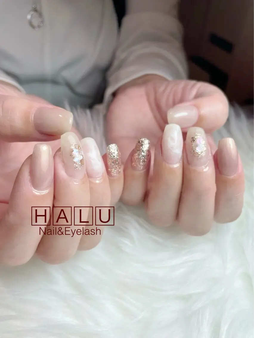 ネイル ゴールド HALU ハルのネイルデザイン