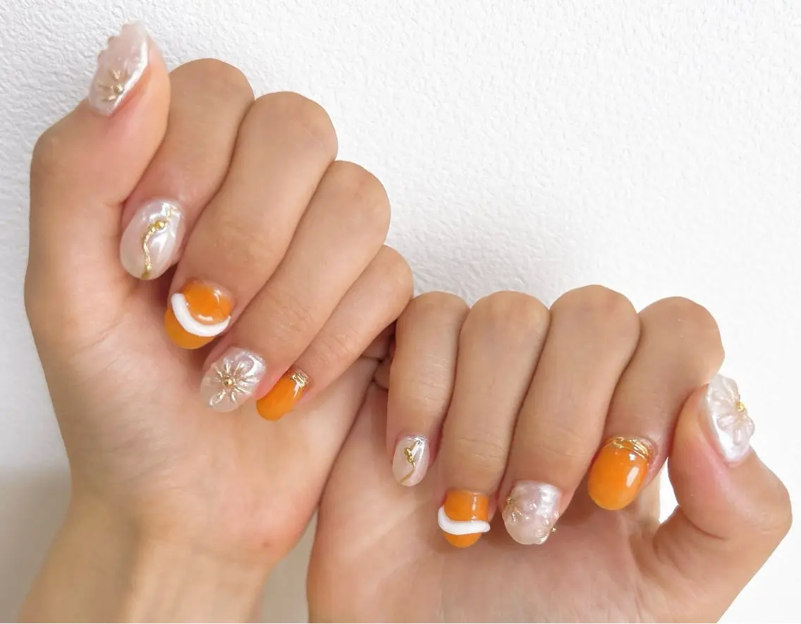 ネイル アートネイル フラワーネイル MYu Beauty Salon YURIのネイルデザイン