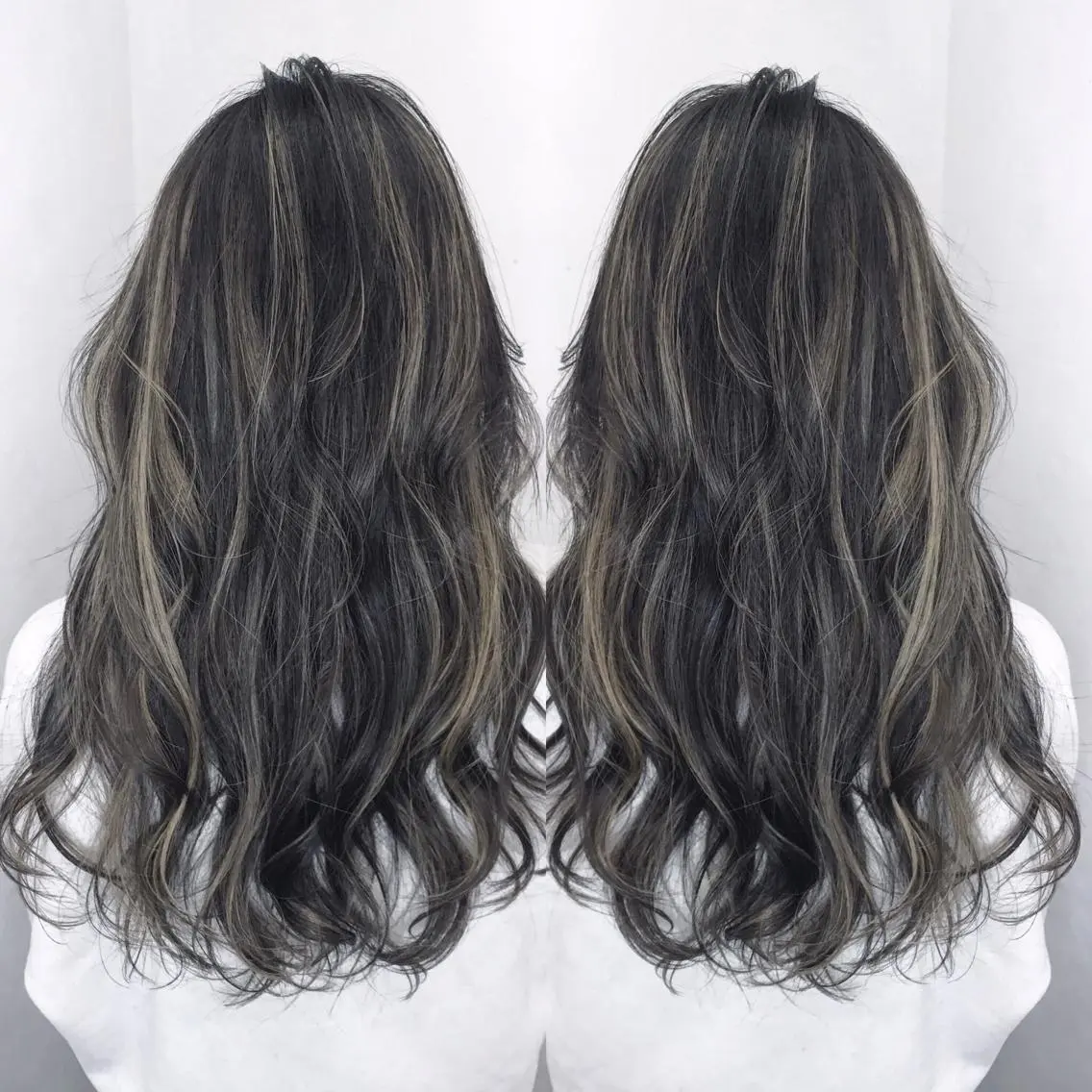 ロング カラー ハイライトカラー ハイライト ヘアカラー TATSUYA アートディレクターのヘアスタイル