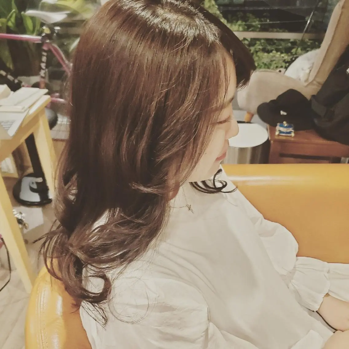 ロング カラー アディクシーカラー ブリーチ イルミナカラー 外国人風カラー トリートメント カット ヘアカラー トリートメント spa hair  ark 富井直美のヘアスタイル