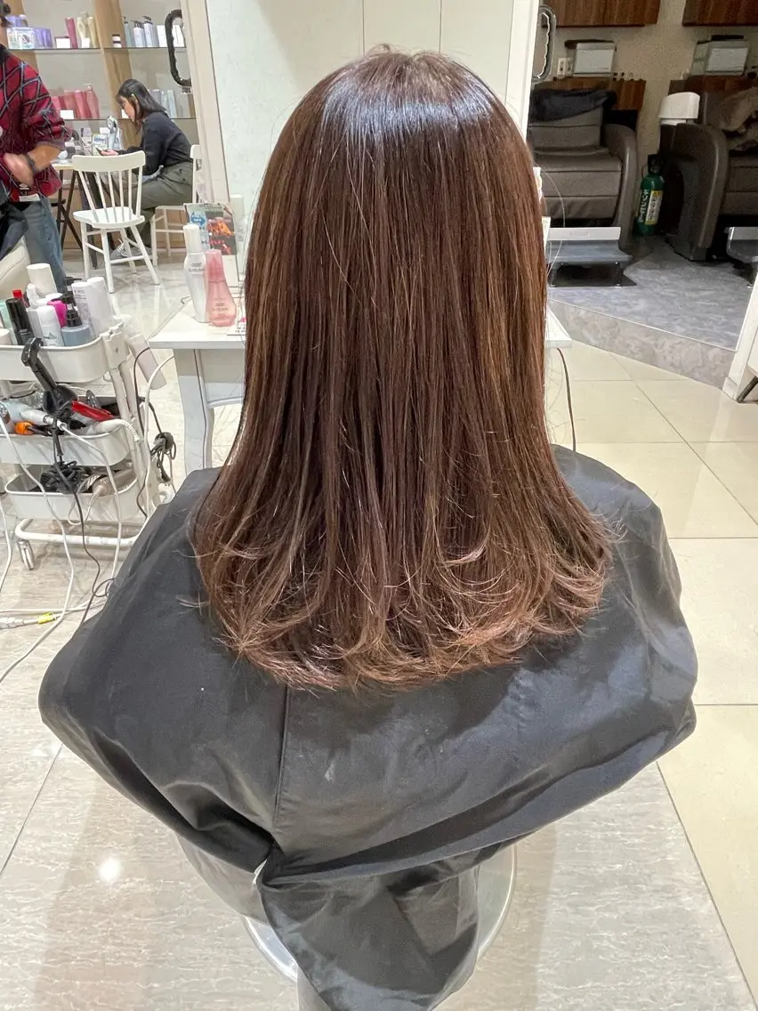 ロング レイヤーカット カット レイヤー×ハイライト 🌷RINA🌷のヘアスタイル