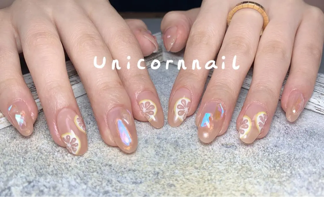 ネイル アートネイル クリアネイル ぷっくりネイル Unicorn Nail 矢場町店のネイルデザイン