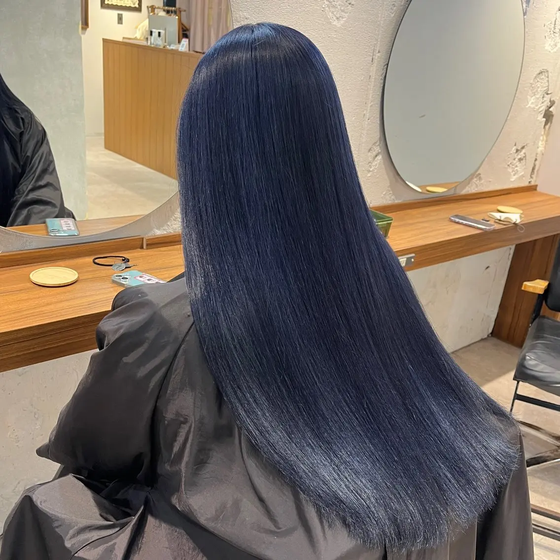 ロング カラー ブルーカラー カット ヘアカラー satone 🩵のヘアスタイル