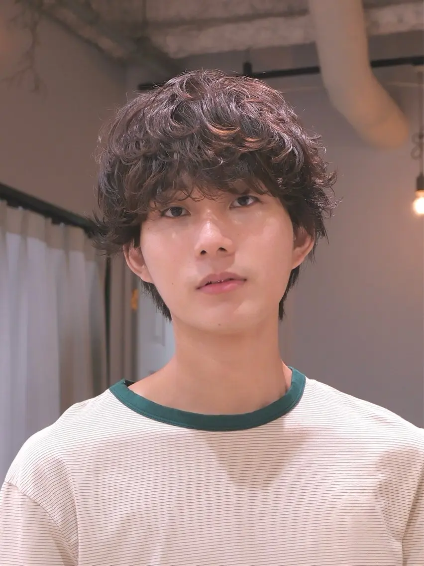 パーマ メンズ カット パーマ 渋谷パーマNo.1 うえちりくのヘアスタイル