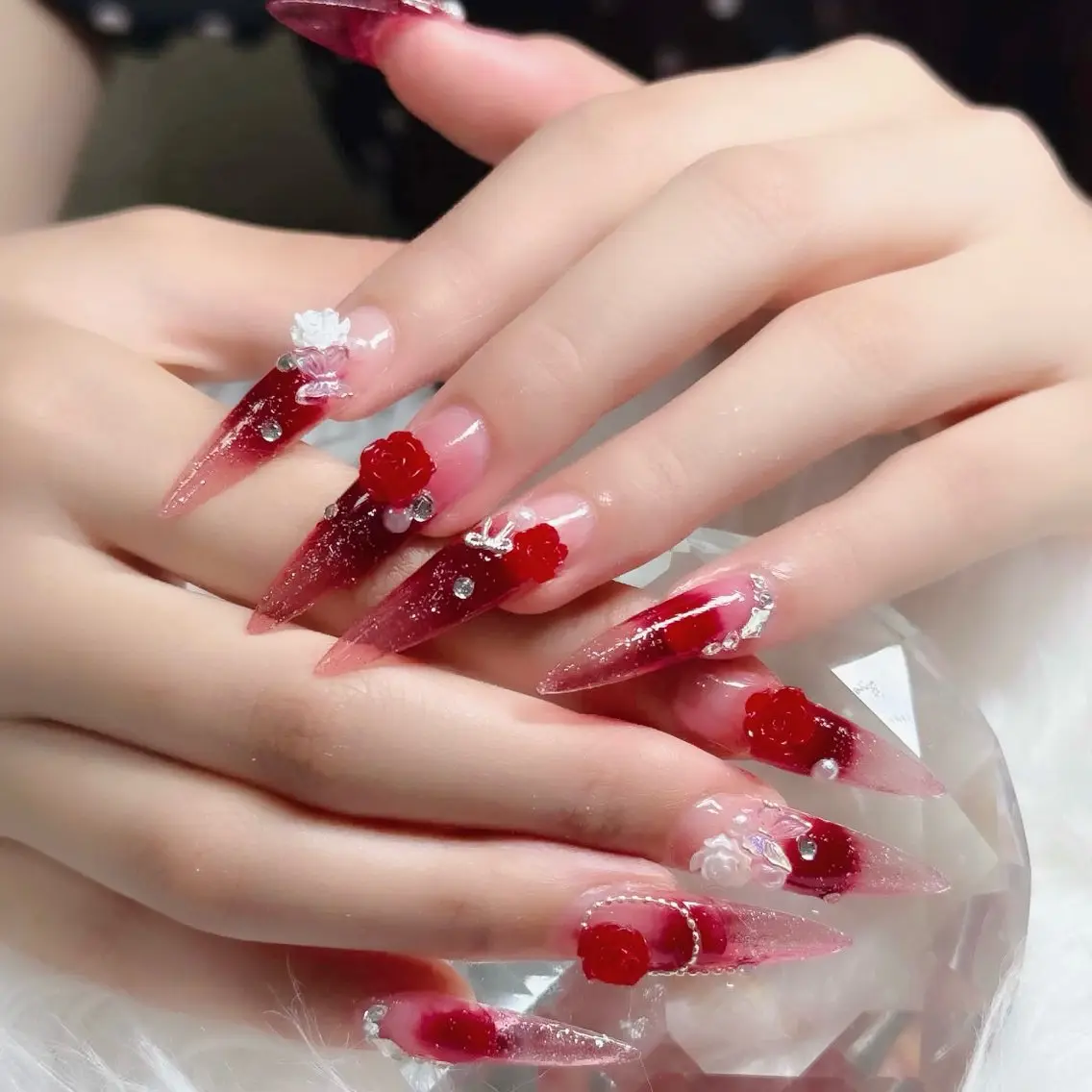 ネイル フットネイル フレンチネイル グラデーション 韓国ネイル ロングネイル ハンドネイル Hani Nail Salonのネイルデザイン