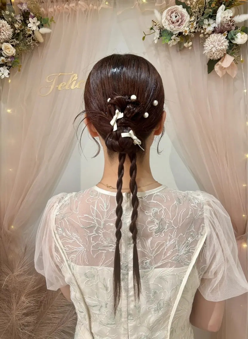 ヘアアレンジ ハーフアップ ヘアセット 🌺ヘアメイク SYOKA🌺のヘアスタイル