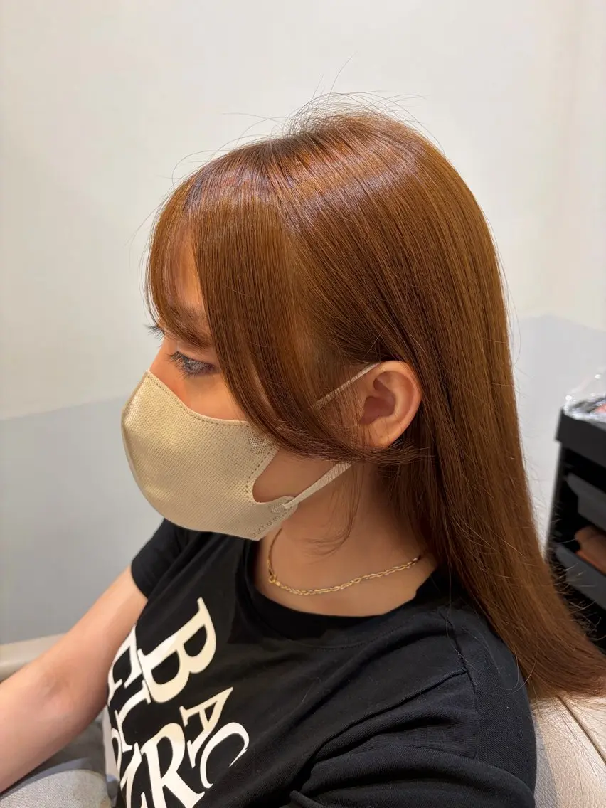 ロング カラー 顔周りカット 韓国風ヘア カット トリートメント 韓国ヘア•艶カラー 🌷薫のヘアスタイル