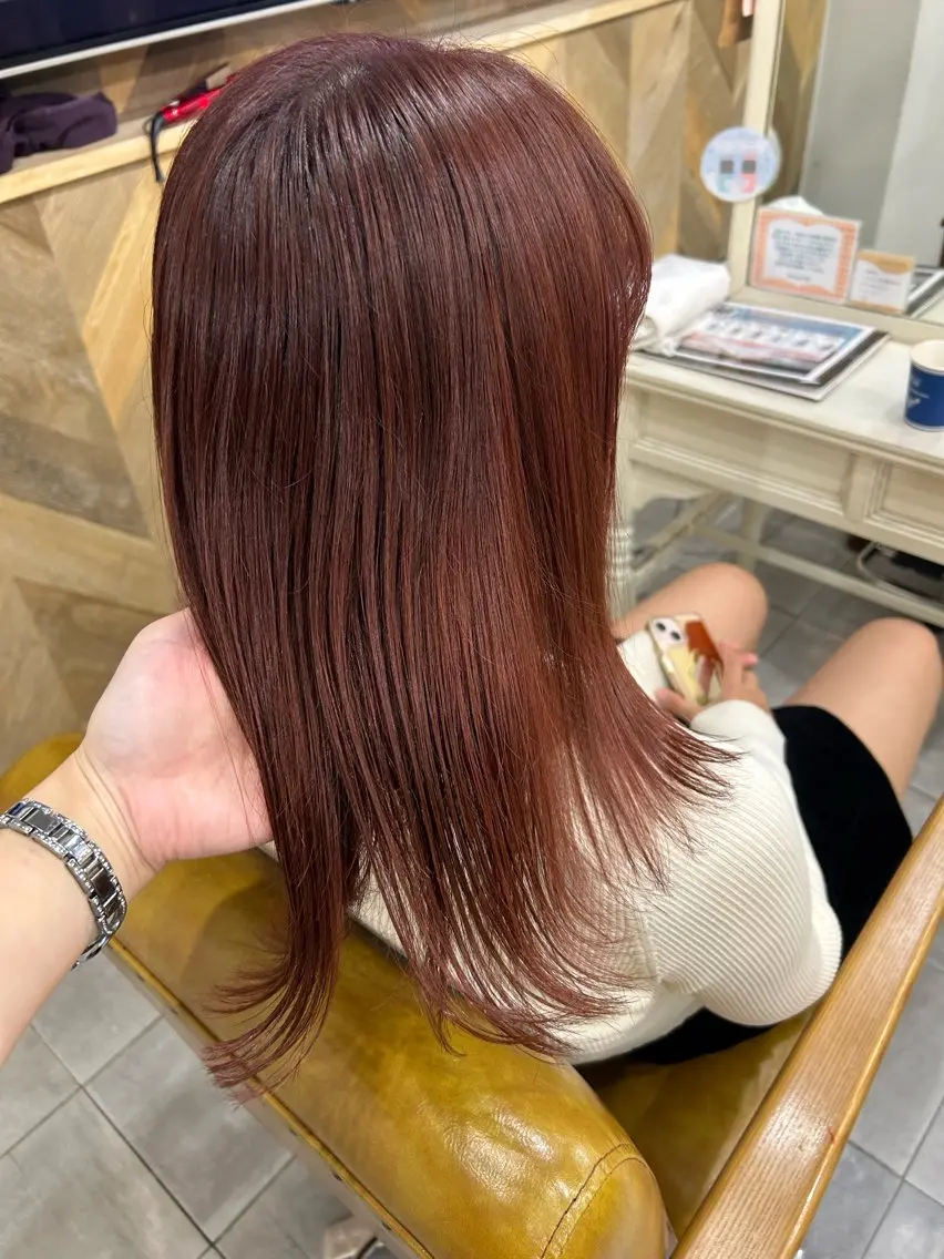ミディアム カット ヘアカラー 🥞夏穂【かほ】🥞 /似合わせ/ヘアケアのヘアスタイル