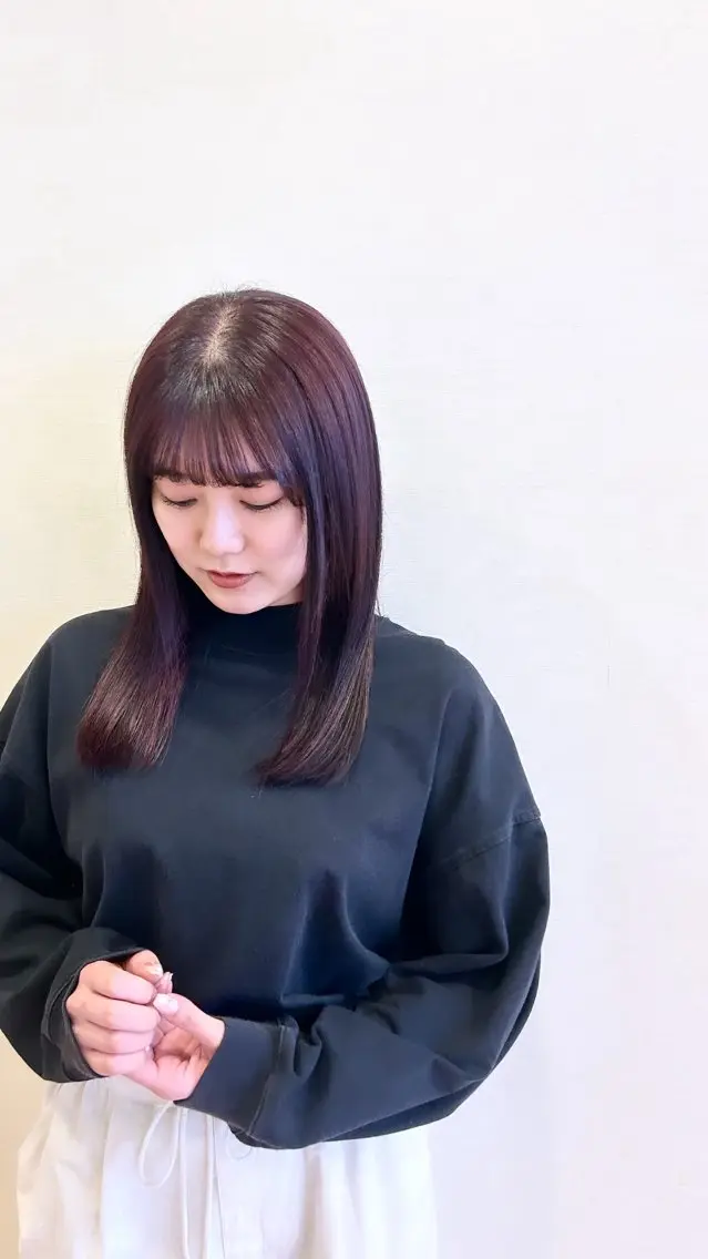 ロング カラー カット ヘアカラー ミ ユのヘアスタイル