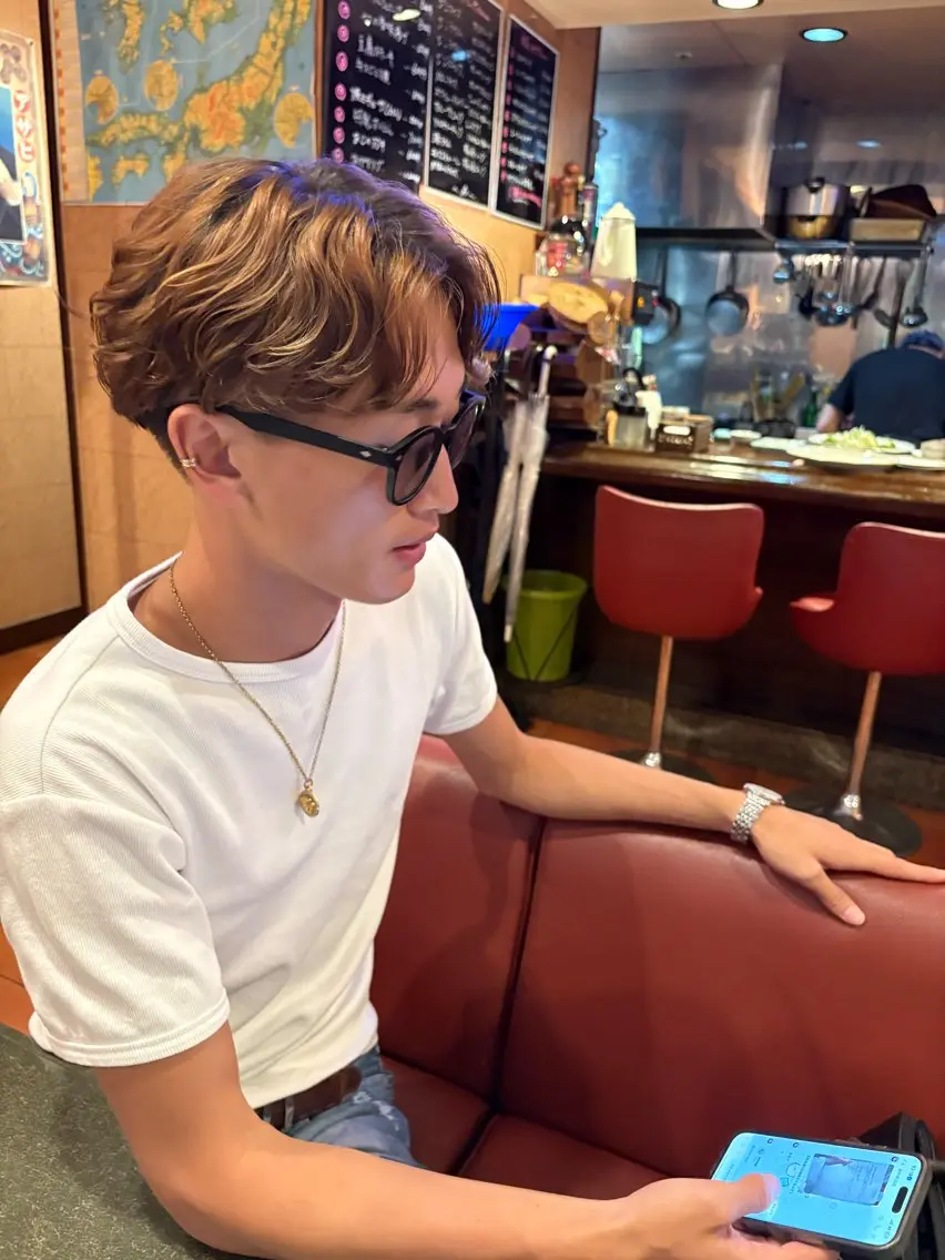 パーマ メンズ モデル募集中‼️‼️ 村上湧大のヘアスタイル