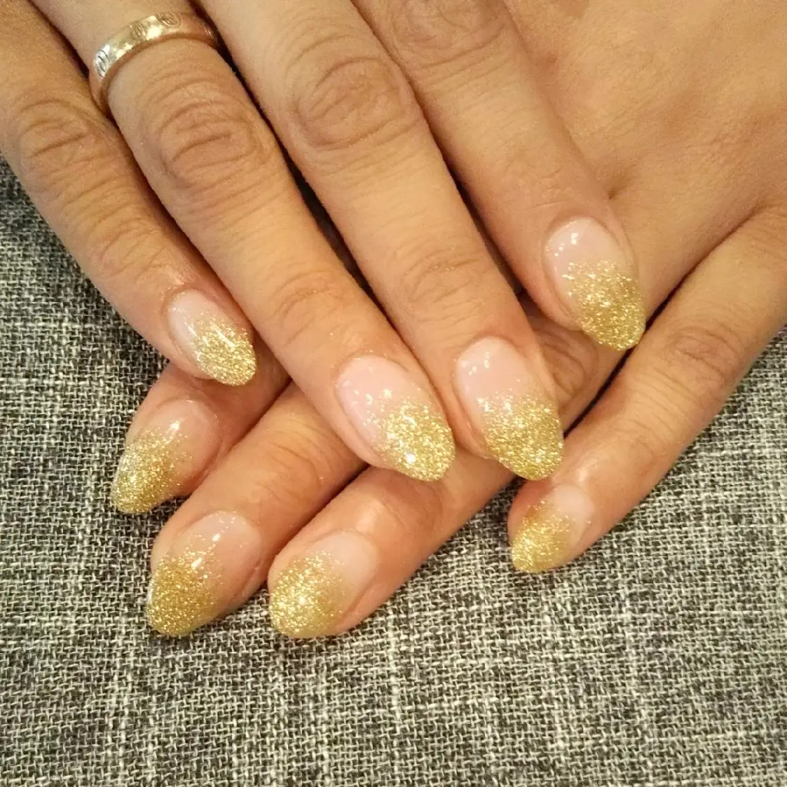 ネイル グラデーション ラメ(グリッター) ラメグラデーション シンプルネイル private salon mieのネイルデザイン