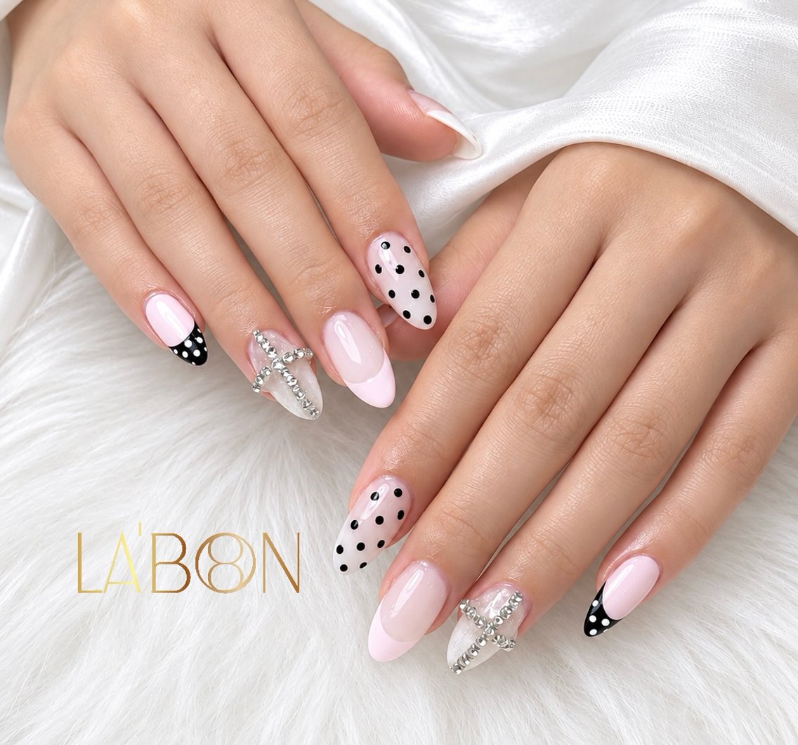 ネイル アートネイル ジェルネイル キラキラネイル 韓国ネイル ロングネイル Labon Nails Artのネイルデザイン