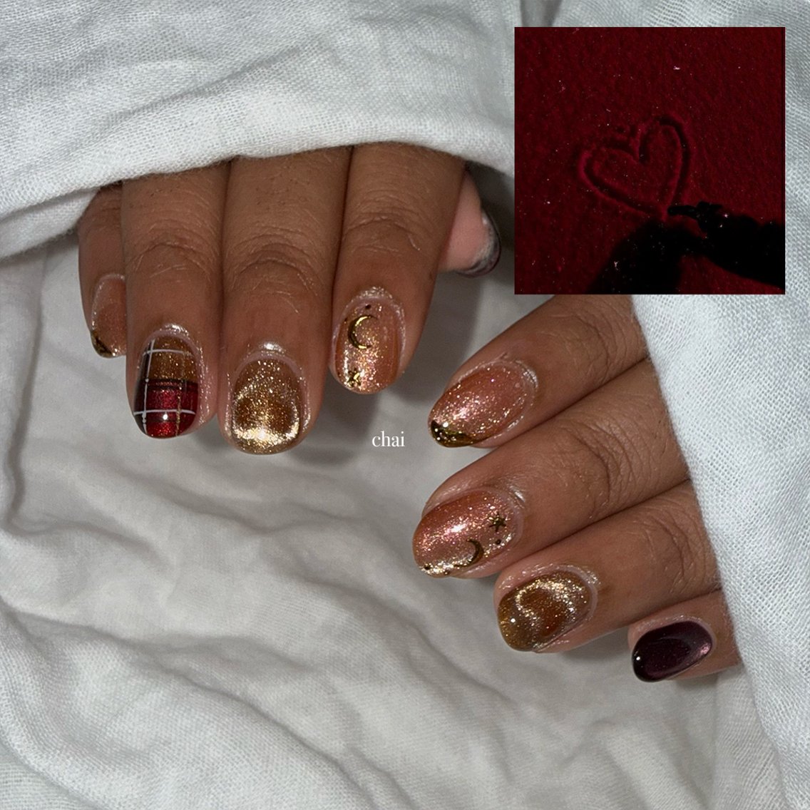ネイル ジェルネイル マグネットネイル パラジェル ハンドネイル chai nail + eye📍鶴橋のネイルデザイン