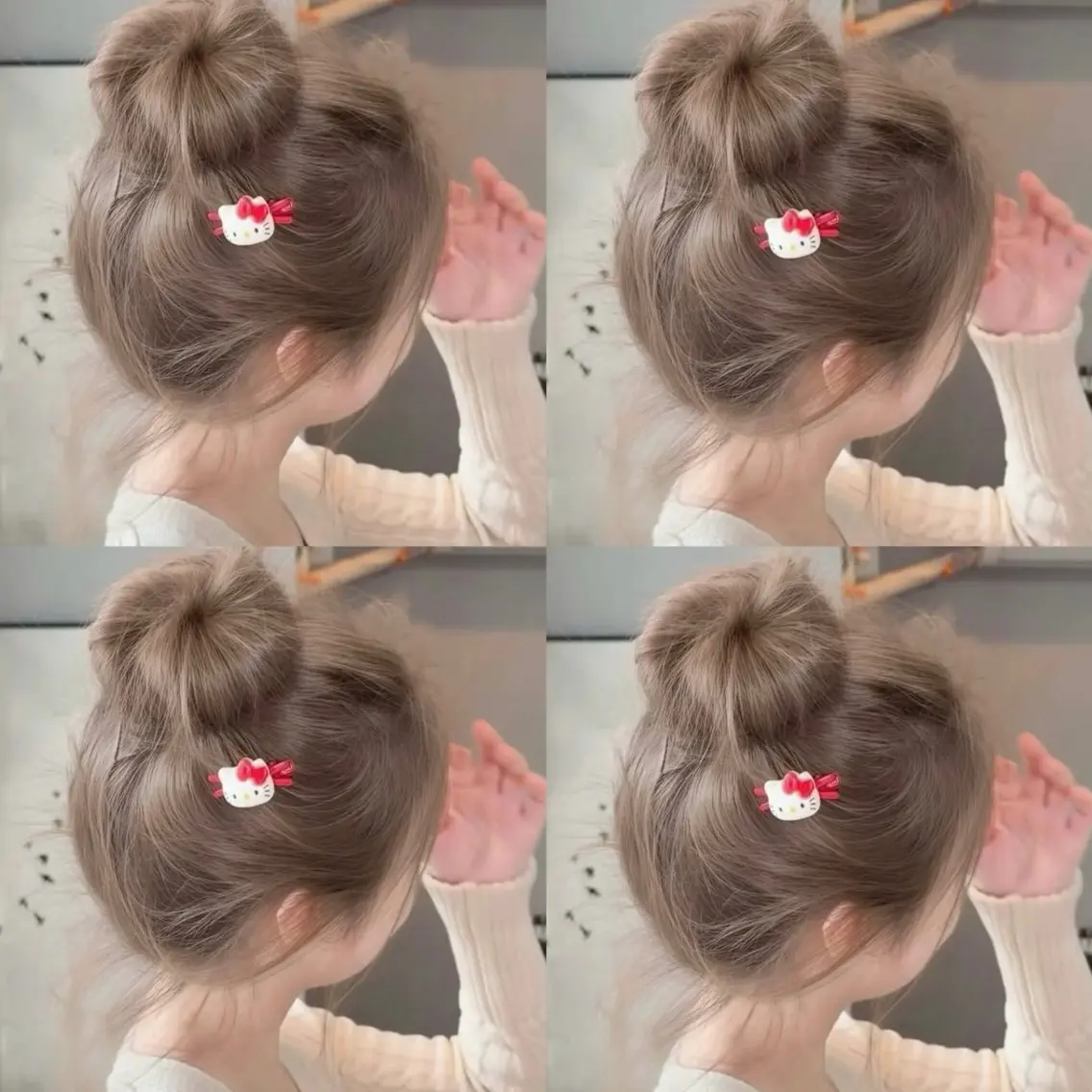 セミロング ヘアカラー トリートメント ヘッドスパ 透明感♡グレージュ ♡ミルクティー♡のヘアスタイル