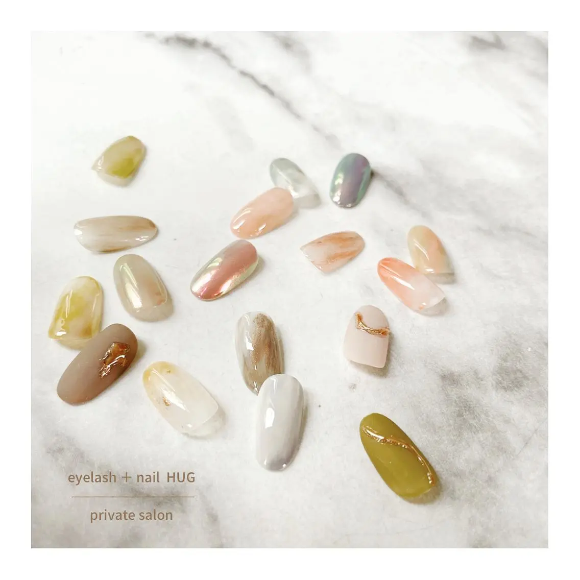 ネイル ニュアンスネイル 春ネイル ＆ nailのマツエク・マツパデザイン