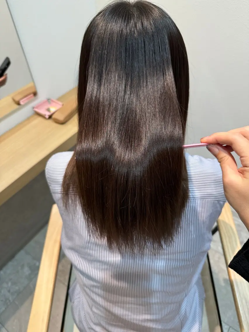 セミロング 縮毛矯正 ヘアセット/レイヤー 縮毛矯正/はるか🎀のヘアスタイル