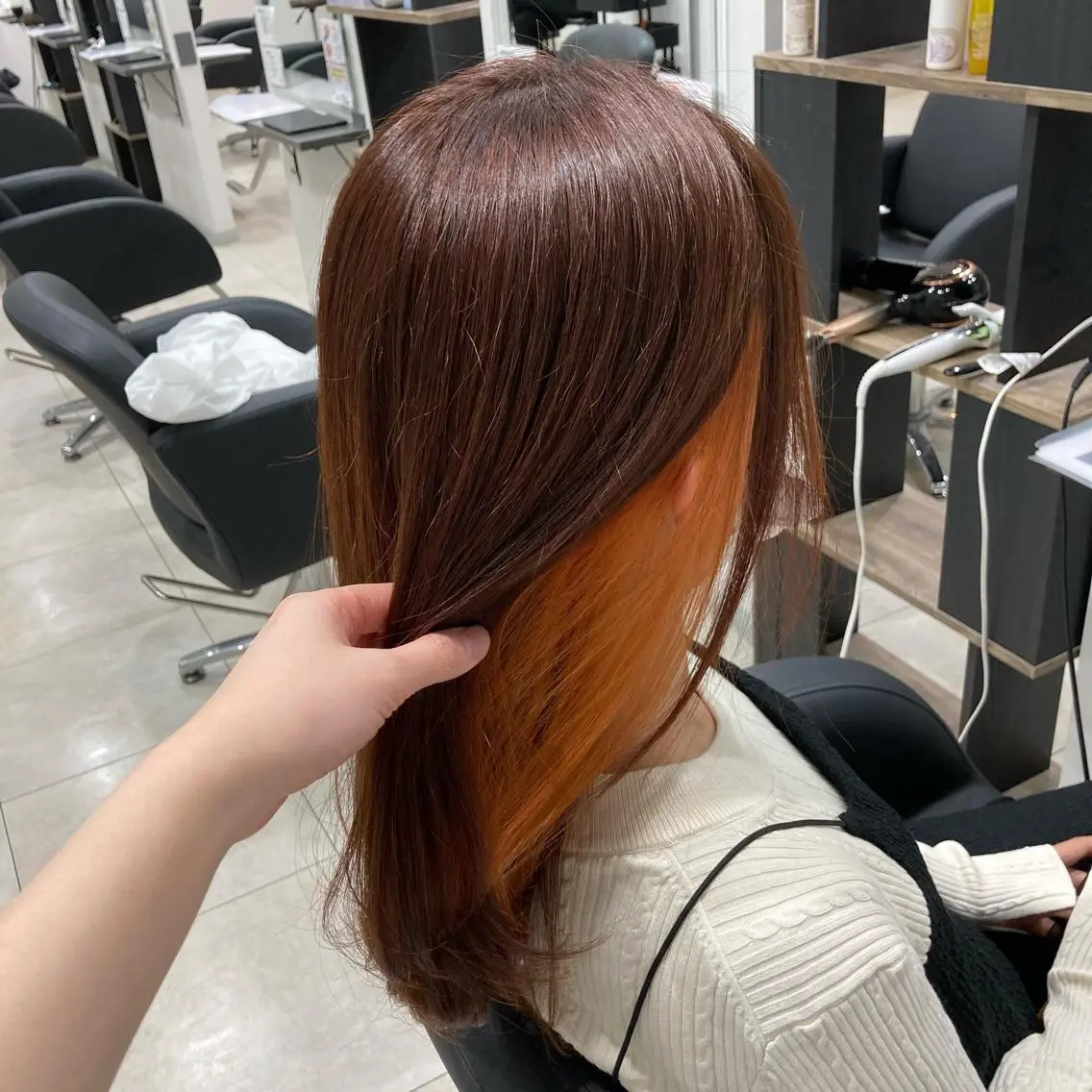 ロング カラー ヘアカラー ピンクカラー🎀 米津 美佑のヘアスタイル