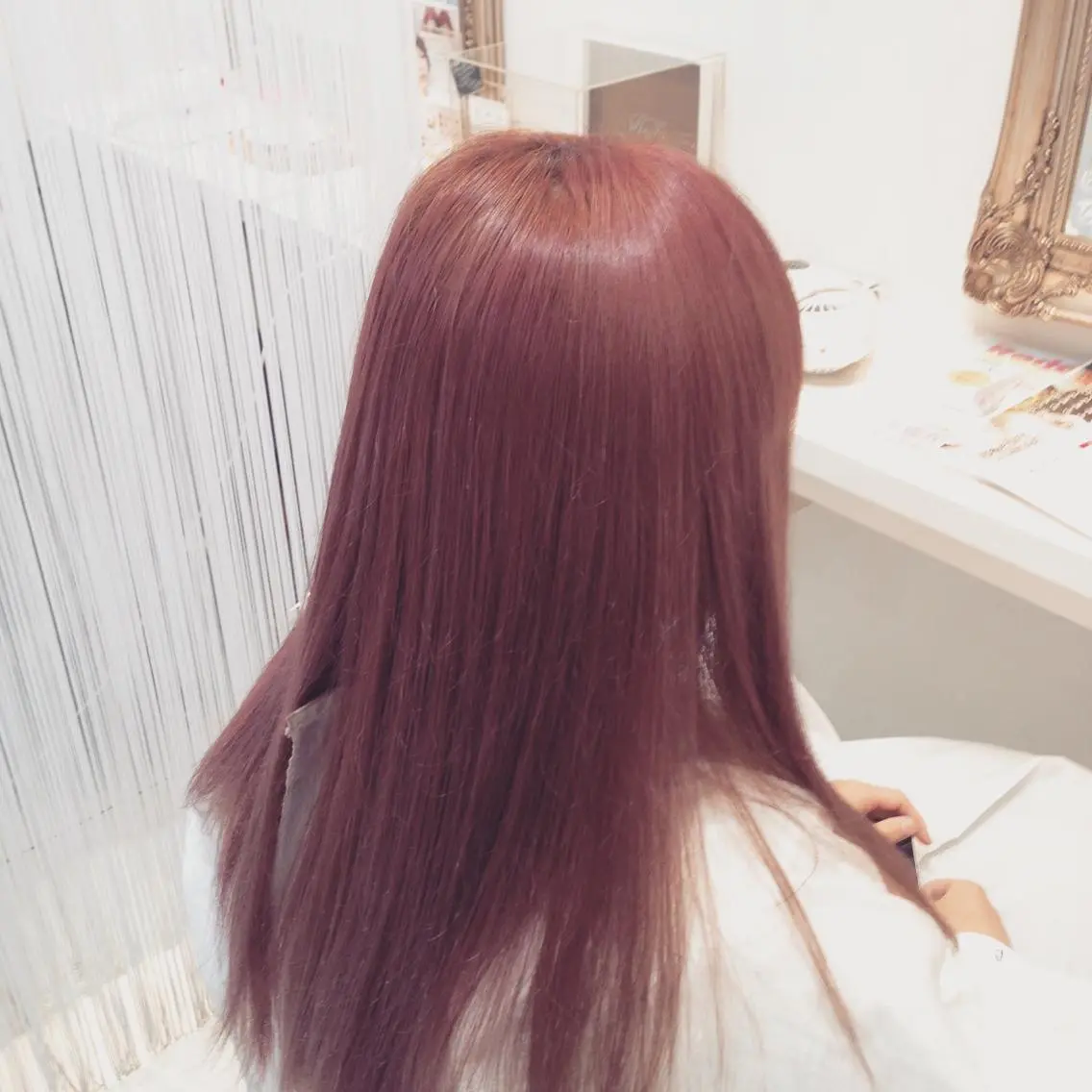ロング カラー ピンクカラー トリートメント 皆巳 達郎のヘアスタイル