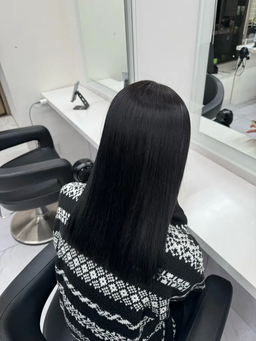 ロング カット 縮毛矯正 艶カラー美髪縮毛矯正 /髪質改善✨️ユウキのヘアスタイル