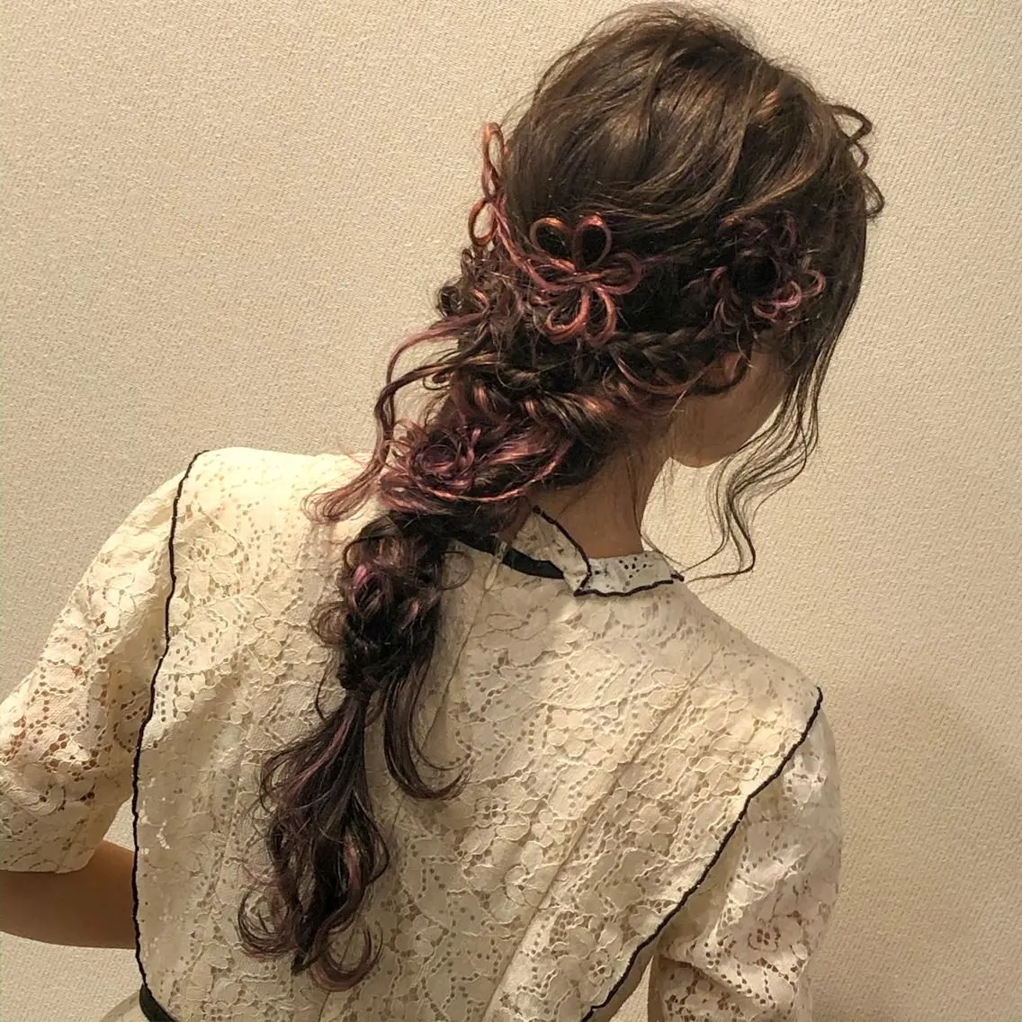 ヘアアレンジ 大人GAL製造機/カ ラー×エクステゆいとのヘアスタイル