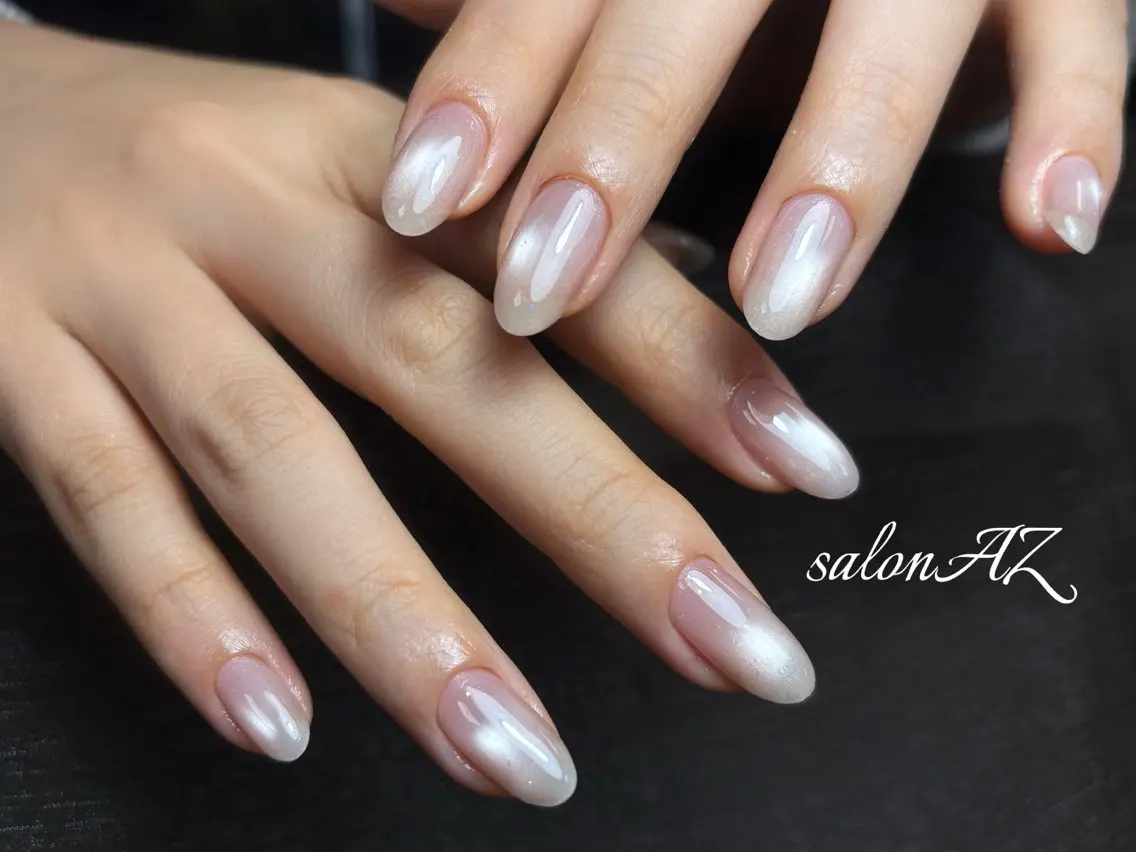 ネイル アートネイル 長さ出し フットネイル フレンチネイル ジェルネイル ハンドネイル salon AZのネイルデザイン