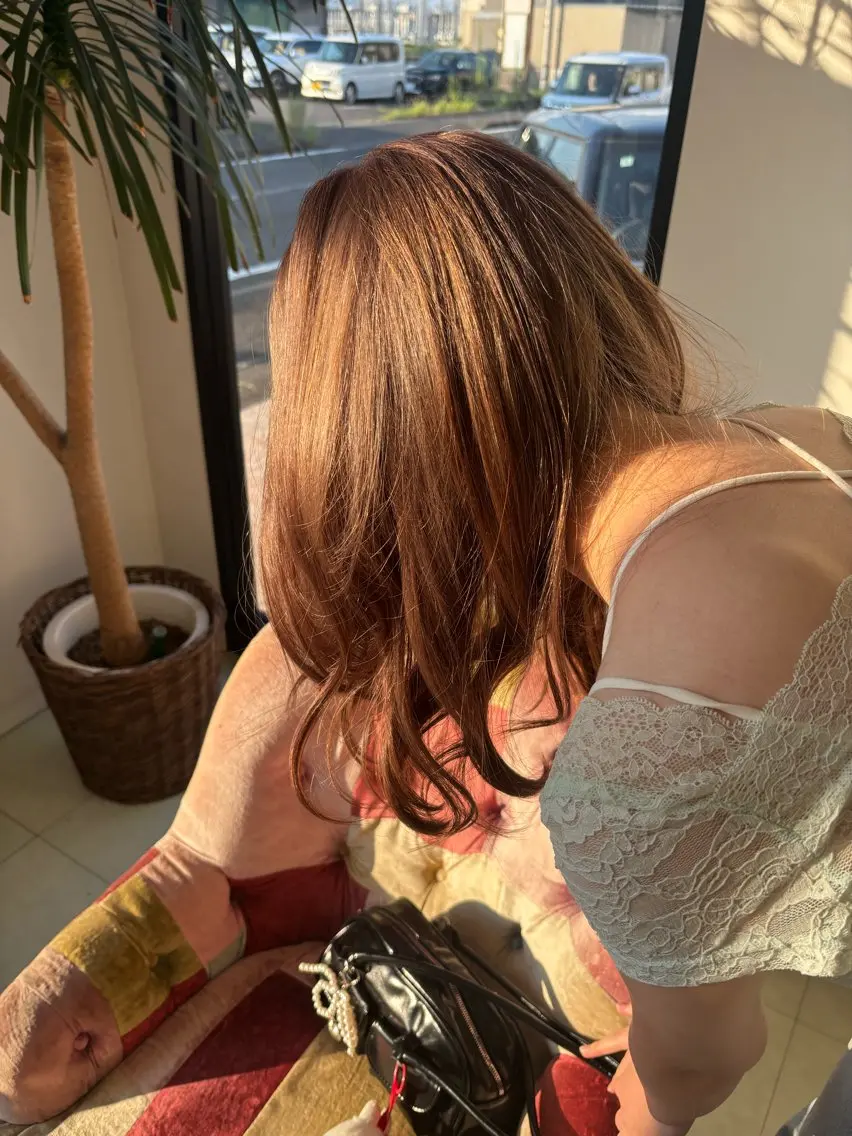 セミロング カラー ベージュカラー 透明感カラー ヘーゼル カット ヘアカラー Louvre Sty list/ERIKAのヘアスタイル