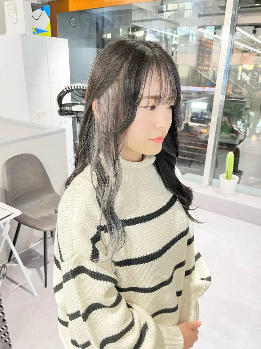 ミディアム カラー デザインカラー ダブルカラー ハイトーンカラー インナーカラー ボブ デザインカラー 小西勇次のヘアスタイル