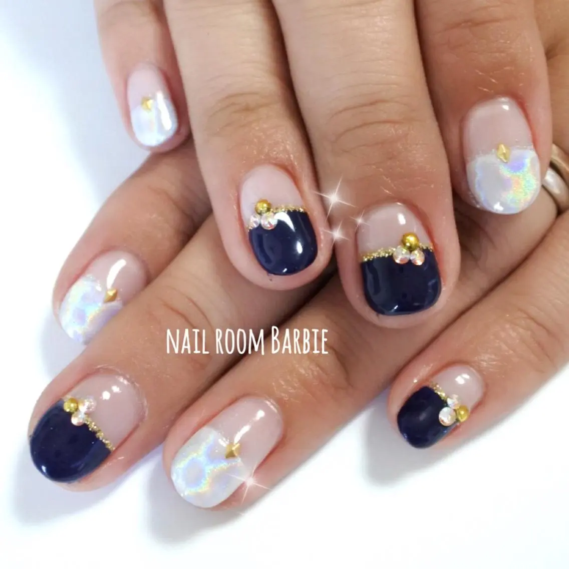 ネイル ネイビー 27salon yuinaのネイルデザイン