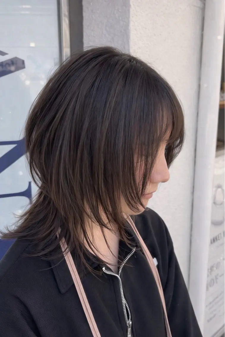 ミディアム カット 質感カット × 清潔 感カット　Hiroのヘアスタイル