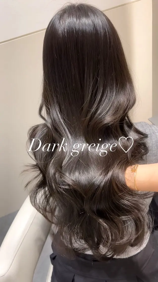 ロング カラー グレージュ カット ヘアカラー トリートメント 🩷韓国ヘア/ヨシン モリ🩷Maikaのヘアスタイル
