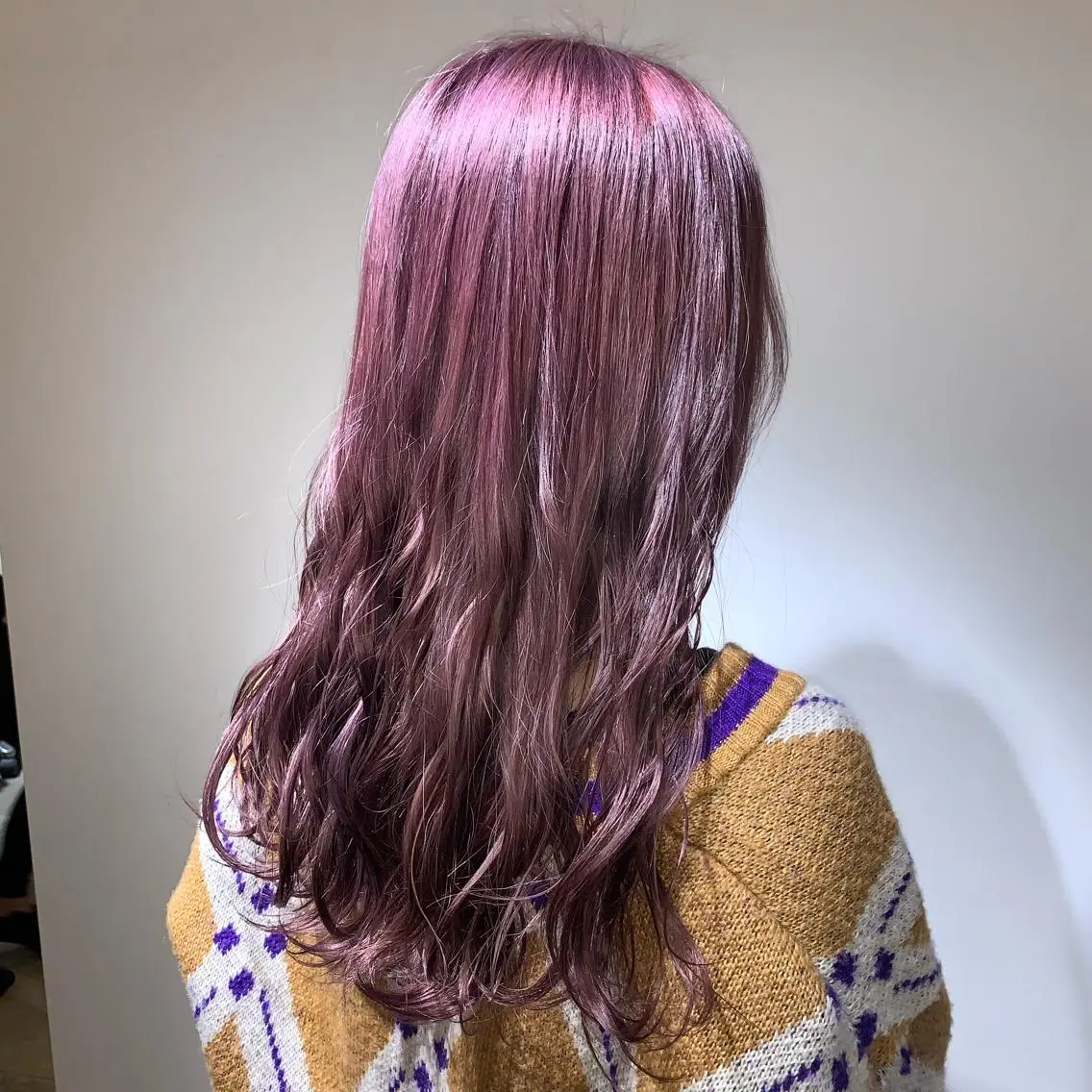 ロング カラー ブリーチ ラベンダーカラー ラベンダーピンク ピンクカラー 早稲田/ショート/ 髪質改善/艶カラーのヘアスタイル