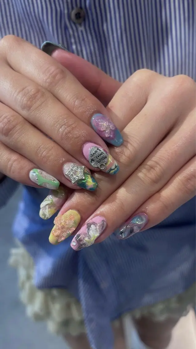 ネイル ハンドネイル ハイトーン/レイヤー nail 百咲💌のヘアスタイル