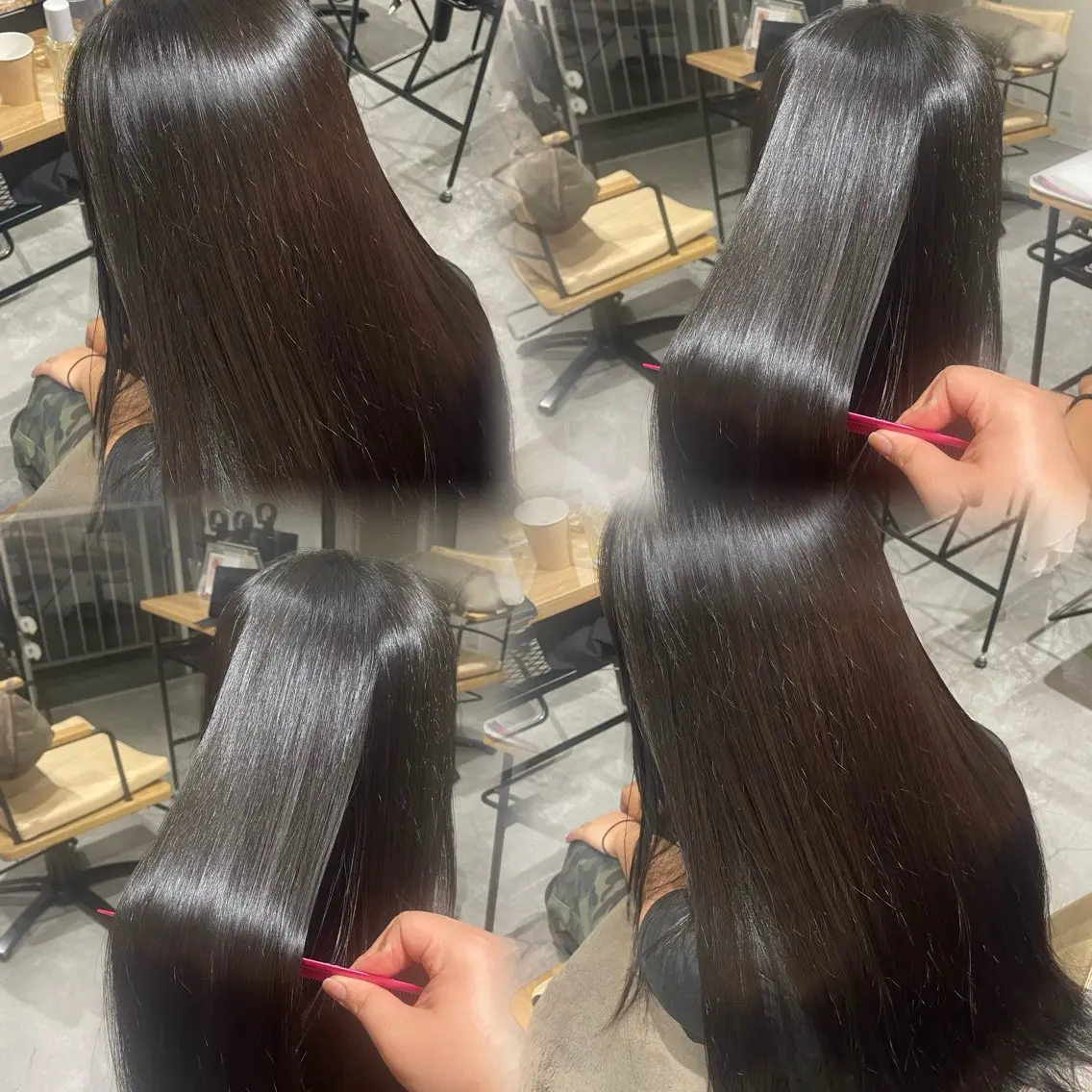 縮毛矯正 天王町×艶感 カラー 🍒サヤ🍒のヘアスタイル
